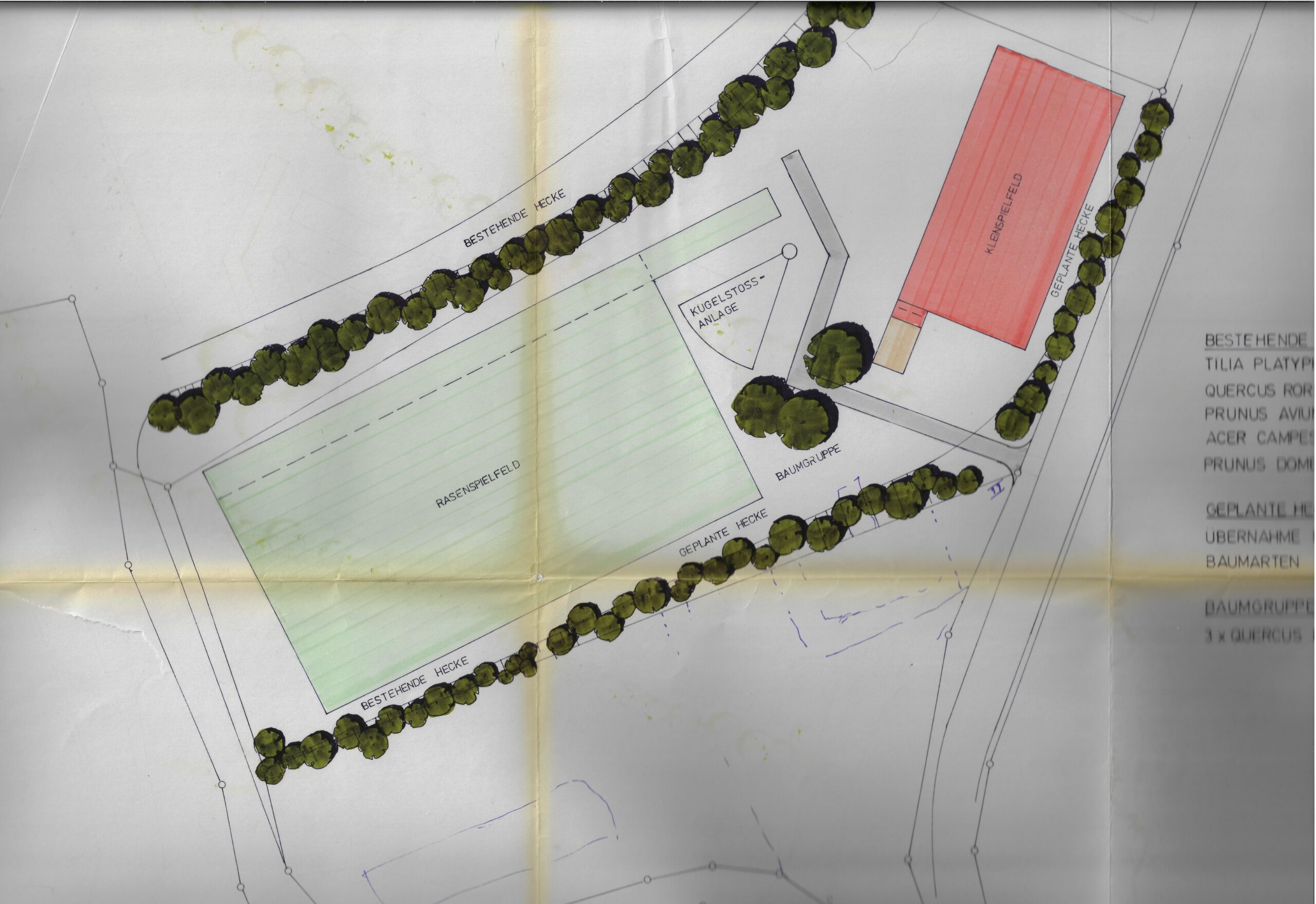 Plan Sportplatz am Federbach